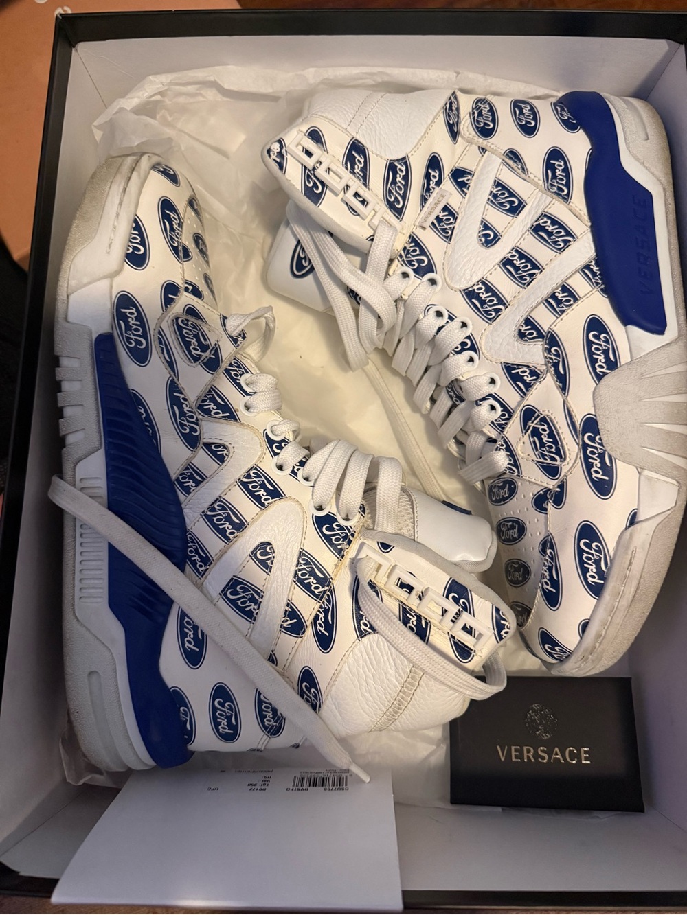 Rare Versace ford high top sneakers